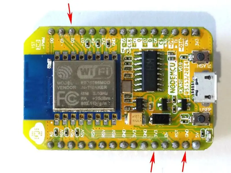 חבר את DHT11 למודול NodeMCU ESP8266