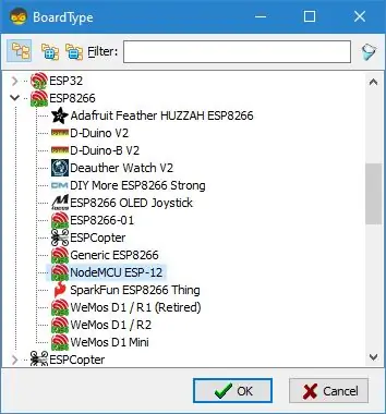 Avvia Visuino e seleziona il tipo di scheda ESP8266