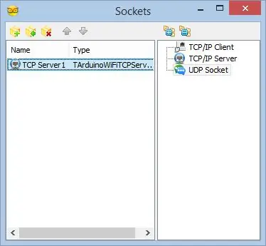 ใน Visuino: เพิ่มซ็อกเก็ตเซิร์ฟเวอร์ TCP/IP สำหรับการสื่อสาร