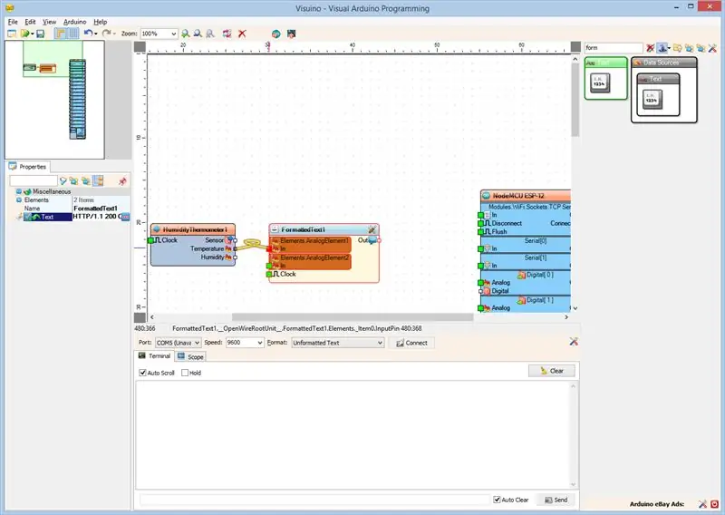 Visuino -da: DHT11 komponentini ulang