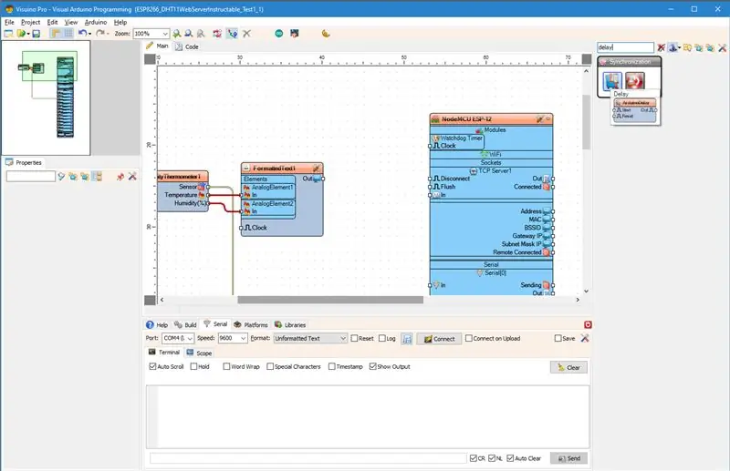 Visuino: Add és Connect Edge Detect Component