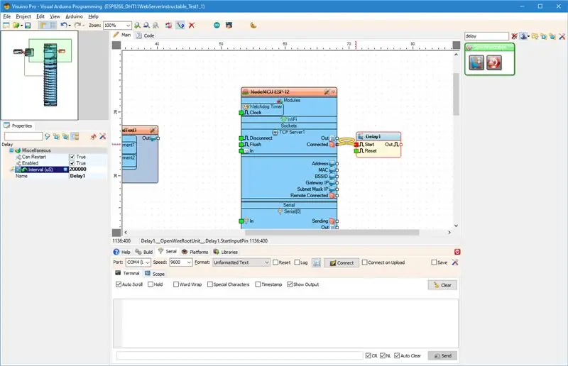 În Visuino: Adăugați și conectați componentul Edge Detect