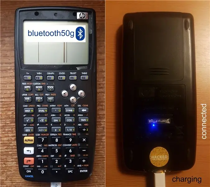 Bluetooth50g - Upcycle նախագիծ կոտրված HP50G հաշվիչի համար