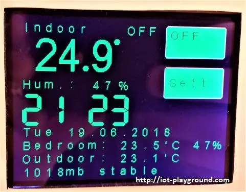 Termostato touch screen WiFi ESP8266 (EasyIoT Cloud)