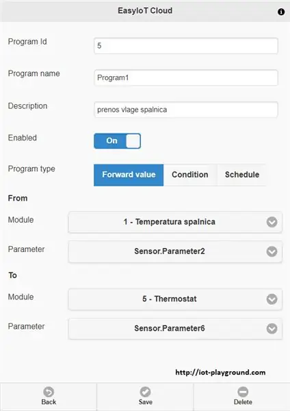 Configurar EasyIoT Cloud