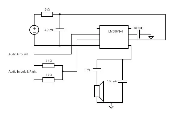 Créer le circuit de l'amplificateur