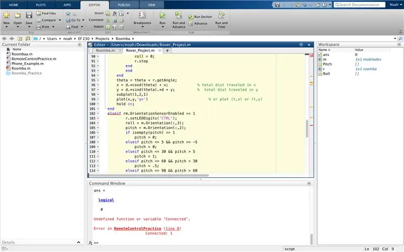 Codi Part 1: Funció de seguiment