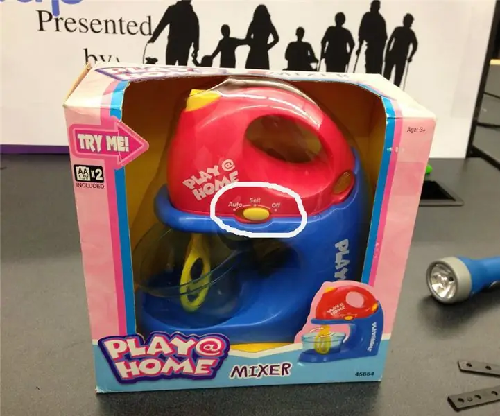 Switch-Adapt Toys: 'n Play @ Home-menger toeganklik gemaak !: 7 stappe (met foto's)