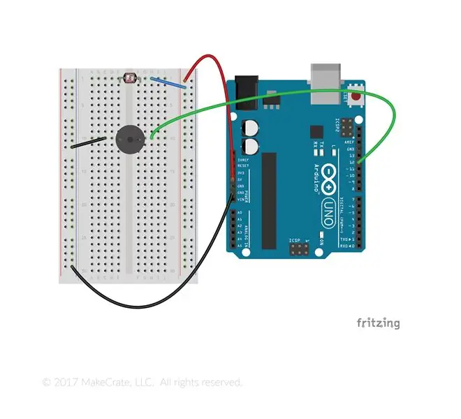 Conecte el fotorresistor a la alimentación