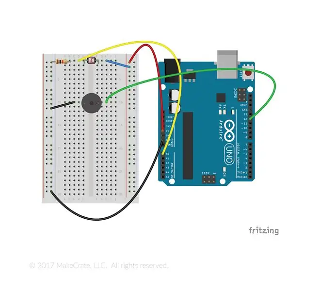 Trinn 9: Koble fotoresistoren til Arduino