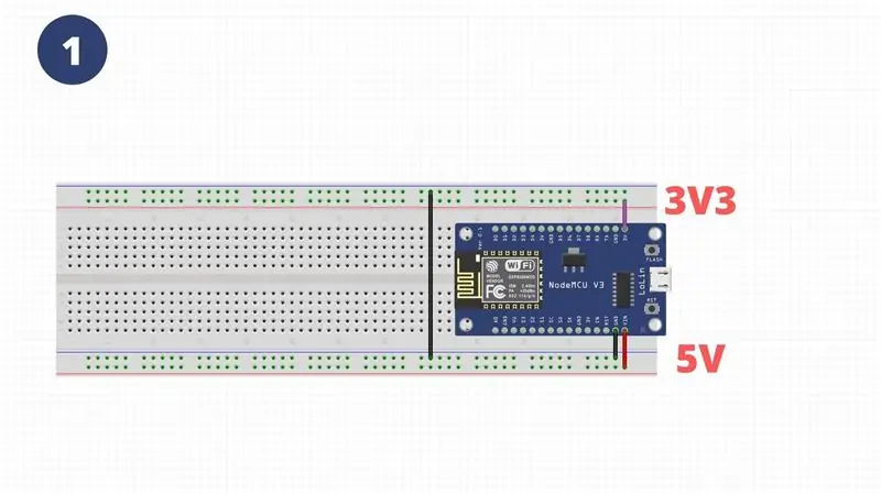 Laten we alles op een breadboard plaatsen