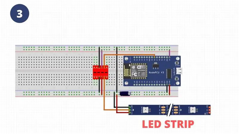 Laten we alles op een breadboard plaatsen