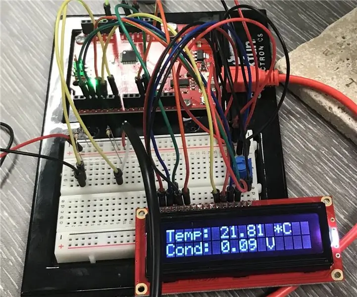 Arduino pribor za kemijsku sondu - temperatura i vodljivost: 8 koraka