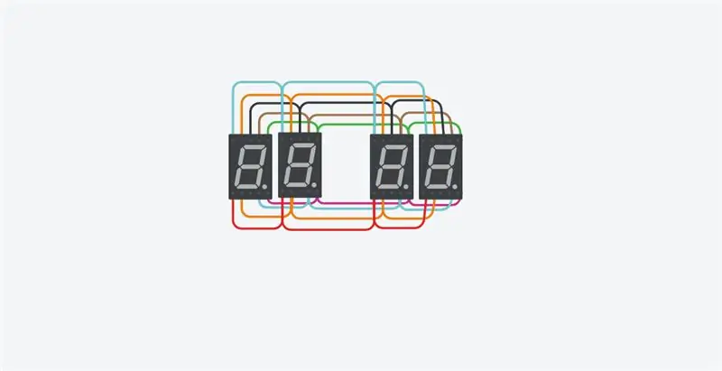 Multiplexación 4 Display de siete segmentos