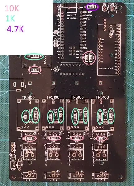 Soldeerweerstanden, transistors en MOSFET's