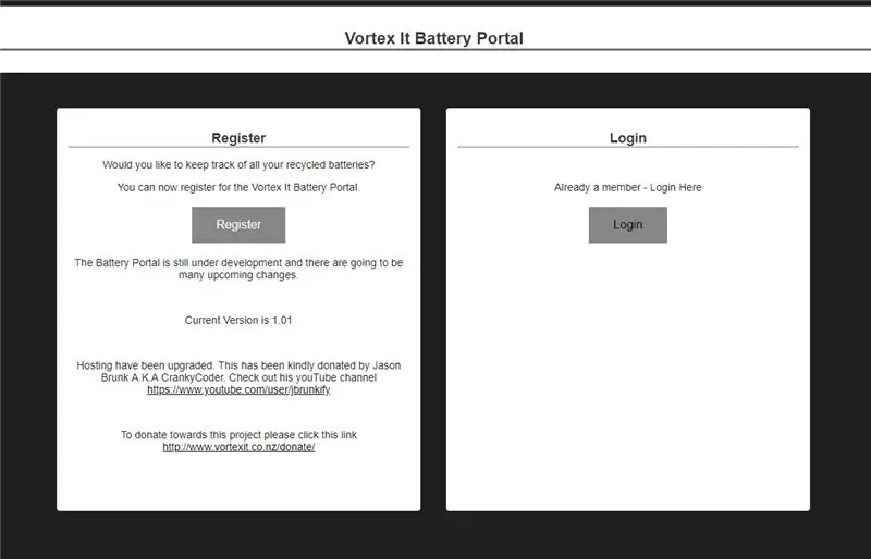 I-setup ang Iyong Vortex Ito - Account sa Portal ng Baterya