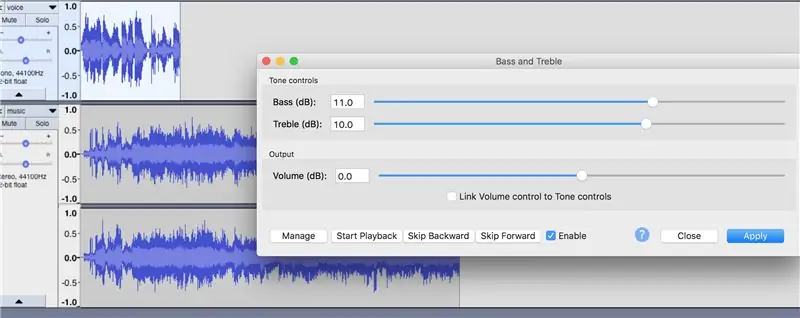 Tswj Bass thiab Treble Settings