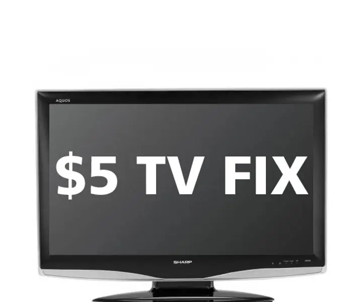 $ 5 TV Fix: 4 koraki