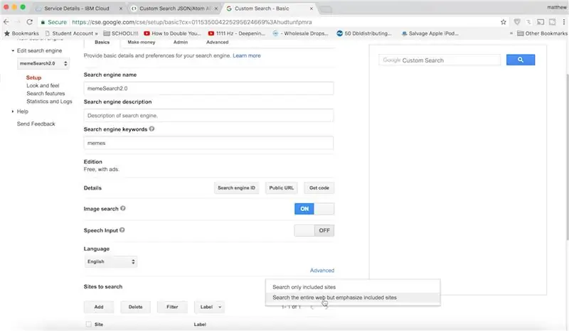 Configurați Google Custom Search API