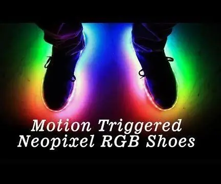 ¡Zapatos Neopixel RGB activados por movimiento !: 5 pasos (con imágenes)