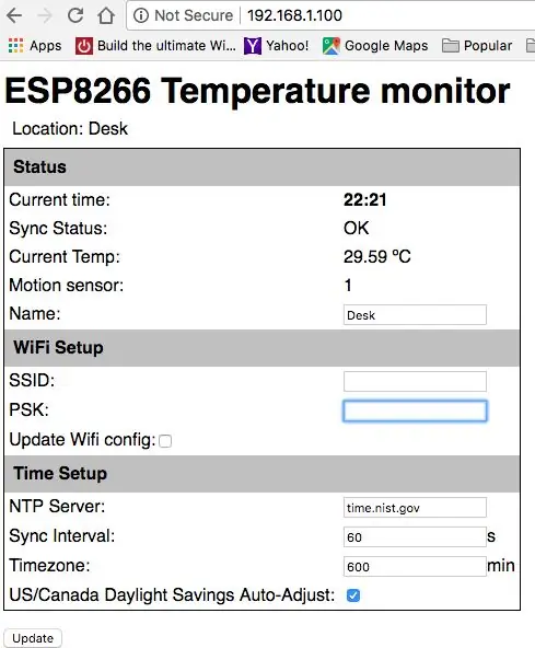 อัปโหลดภาพร่างเซ็นเซอร์อุณหภูมิไปยัง ESP8266. ของคุณ