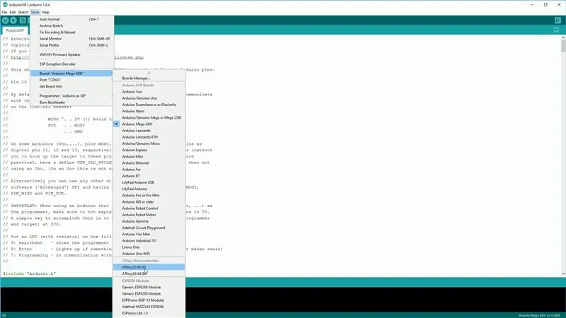 Programando o Attiny