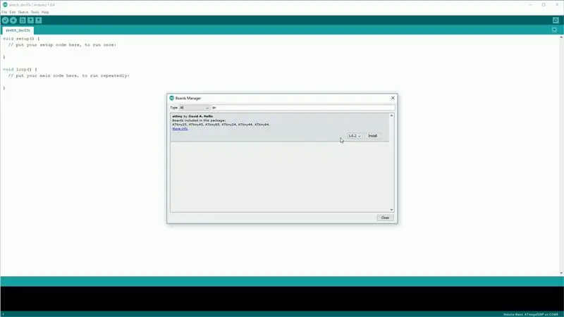 Kuanzisha IDE ya Arduino kwa Attiny