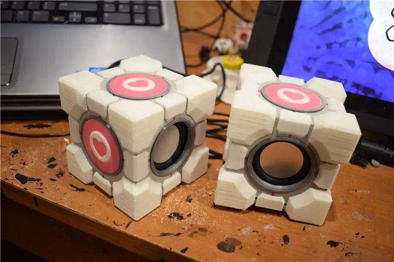 Portal 2 Companion Cube Audio Speaker