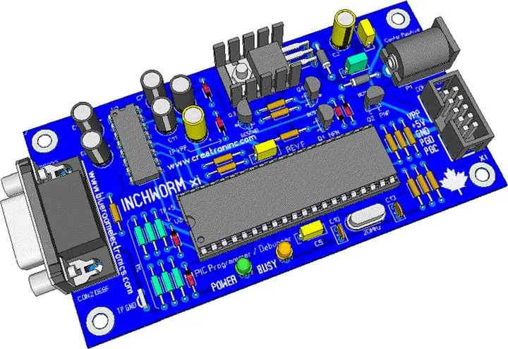 Az Inchworm ICD2 PIC programozó / hibakereső felépítése: 7 lépés