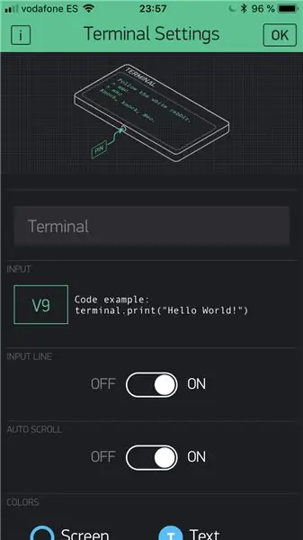 Usanidi wa Programu ya Blynk