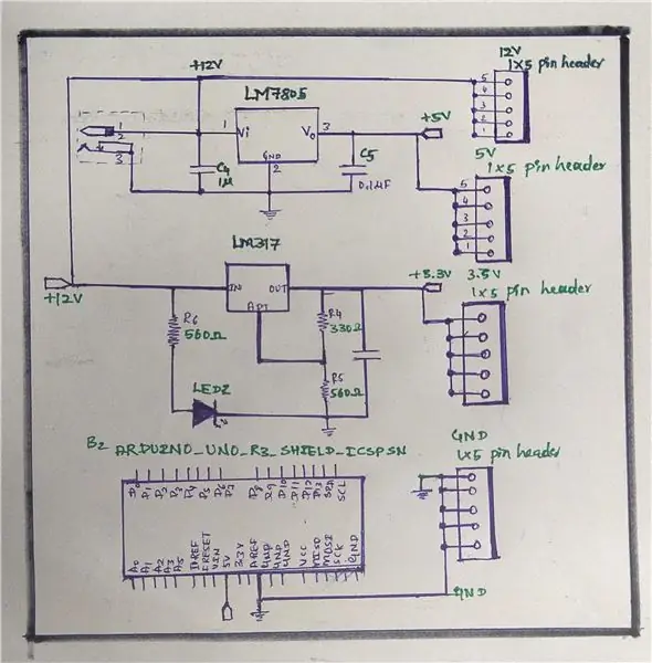 Arduino Cov Khoom Siv Hluav Taws Xob Nrog 3.3v, 5v thiab 12v Cov Kev Xaiv Tso Tawm (Ntu-1)