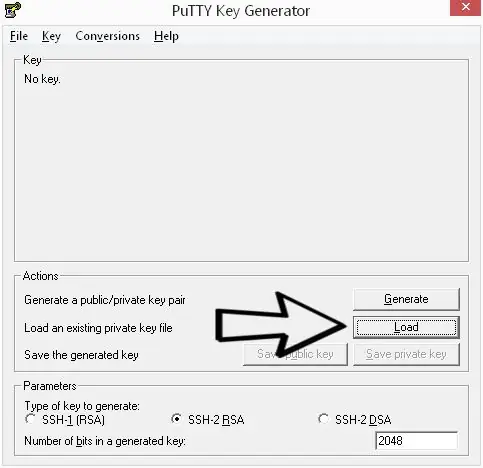 Préparez la clé privée que vous utiliserez pour vous connecter à la machine