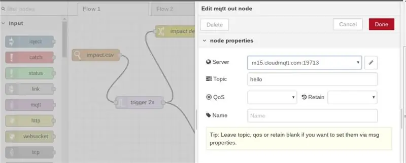 MQTT: Xususiyatlarni tugun-qizil rangda tahrirlash