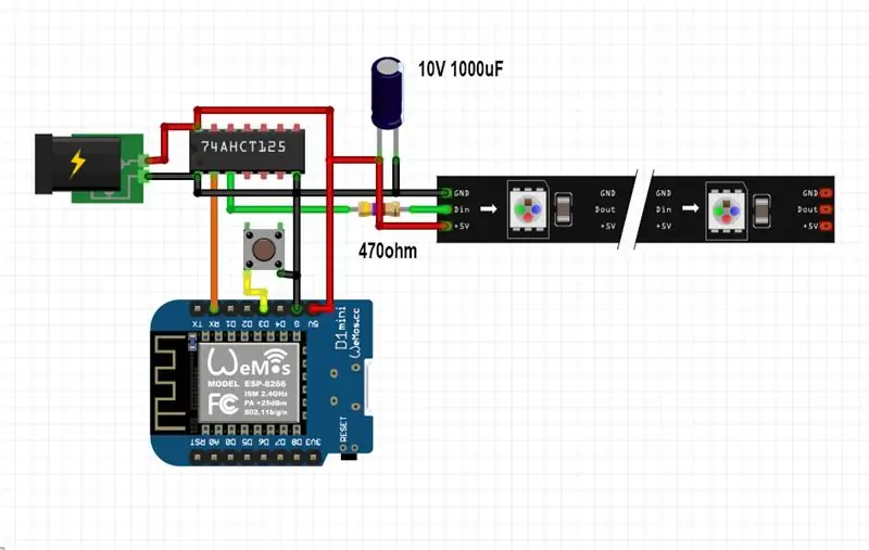 Apple HomeKit WS2812B LED վերահսկիչ