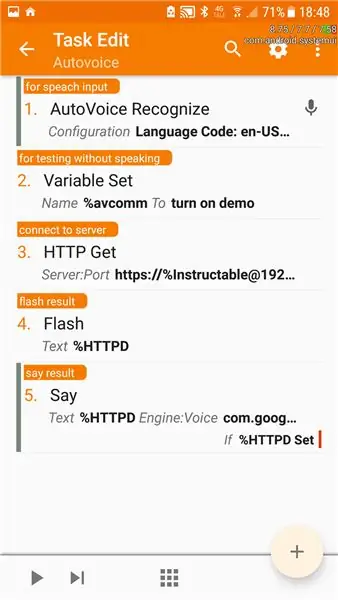 Dhibiti Homeassistant na Autovoice