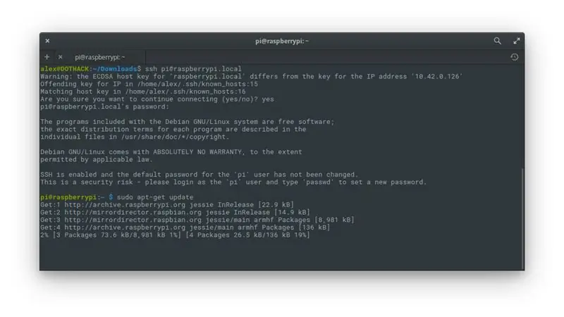 Methode 1: Conexion Por Ethernet, Conexion SSH