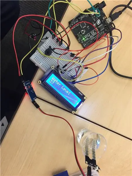 Instellen en testen van het lcd-scherm en afdrukken van de vochtsensor