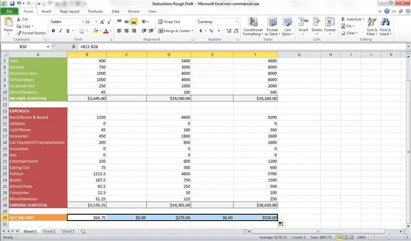 Determinar y dar formato a los ingresos netos