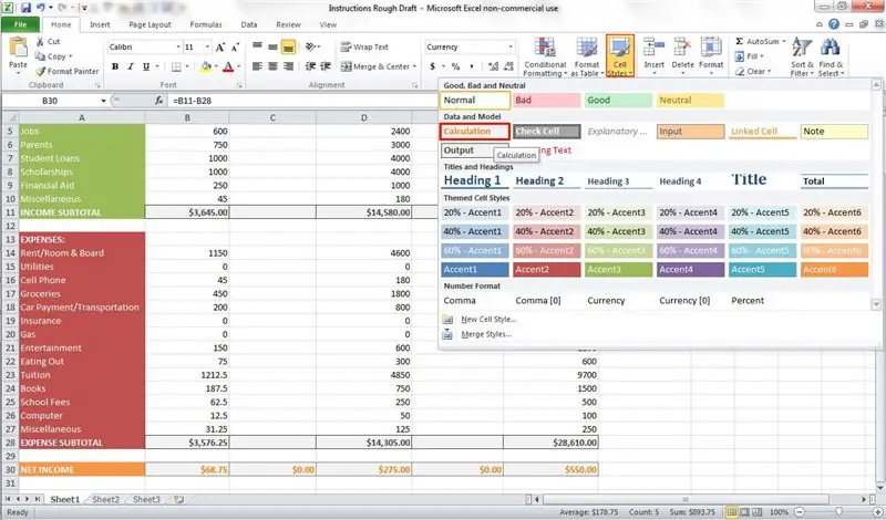 Determinar e formatar a receita líquida