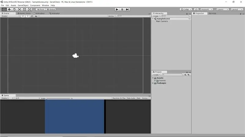 Kontrola komunikace Unity Arduino