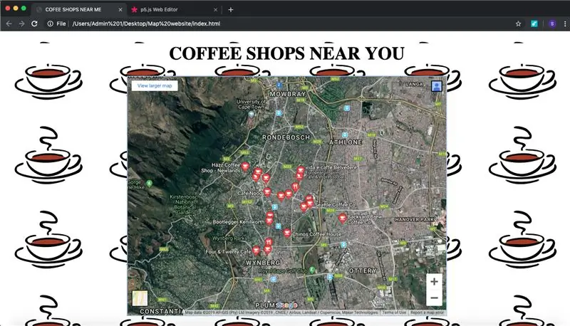 Creați un site de localizare a unei cafenele