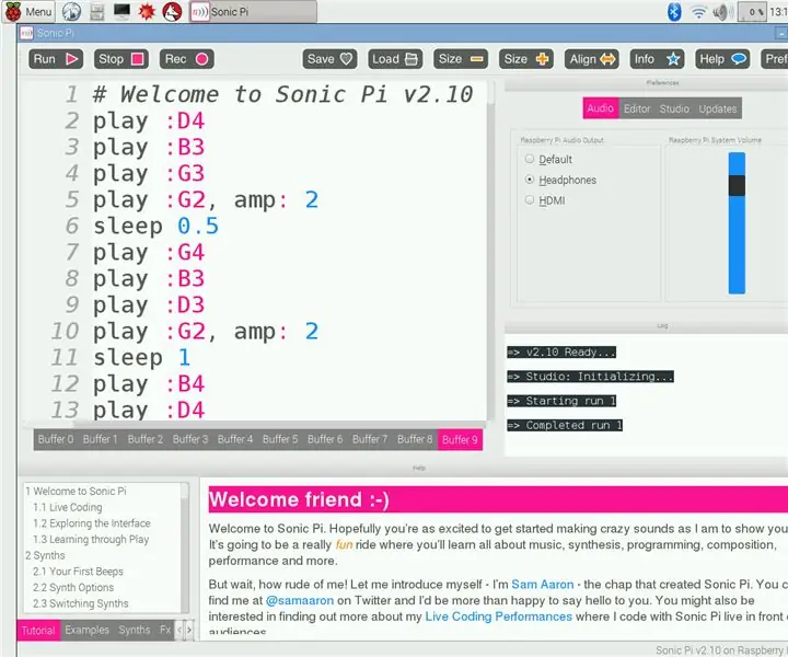 Amazing Grace With Sonic Pi: 4 pași