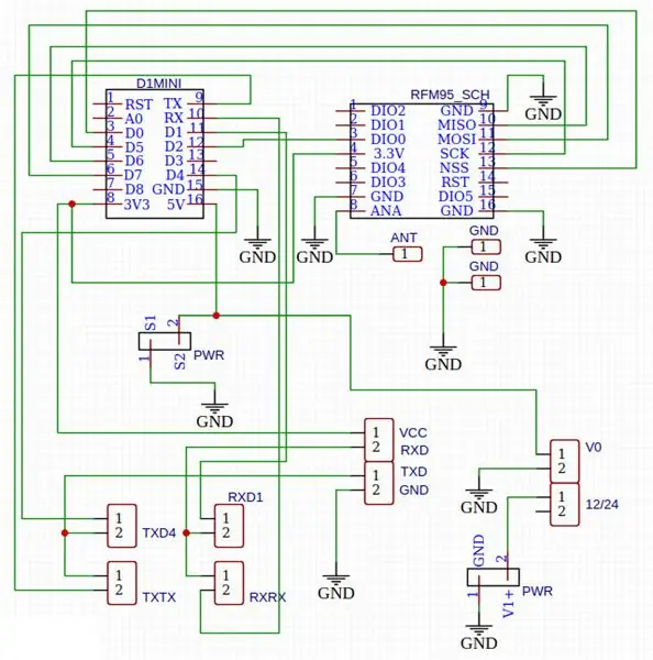 შენიშვნა მოწოდებული PCB / სქემების შესახებ