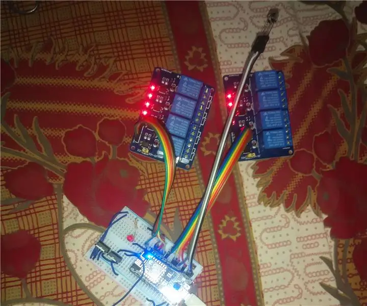 8 Relay Tswj Nrog NodeMCU thiab IR Txais Txais Siv WiFi thiab IR Chaw Taws Teeb thiab Android App: 5 Kauj Ruam (nrog Duab)