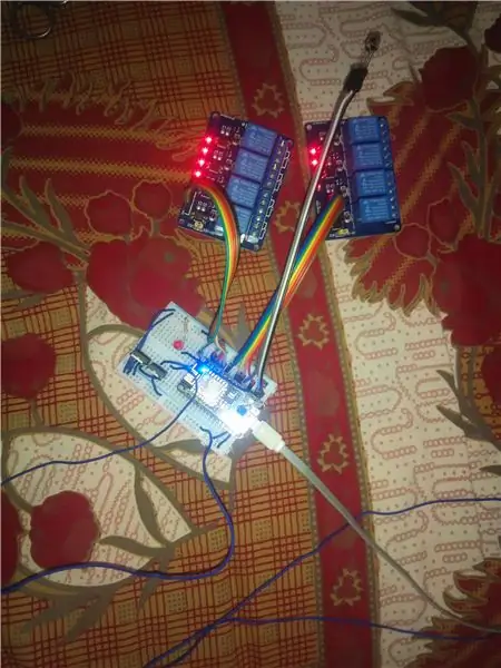 8 Kontrol Relay Dengan NodeMCU dan Penerima IR Menggunakan WiFi dan IR Remote dan Aplikasi Android