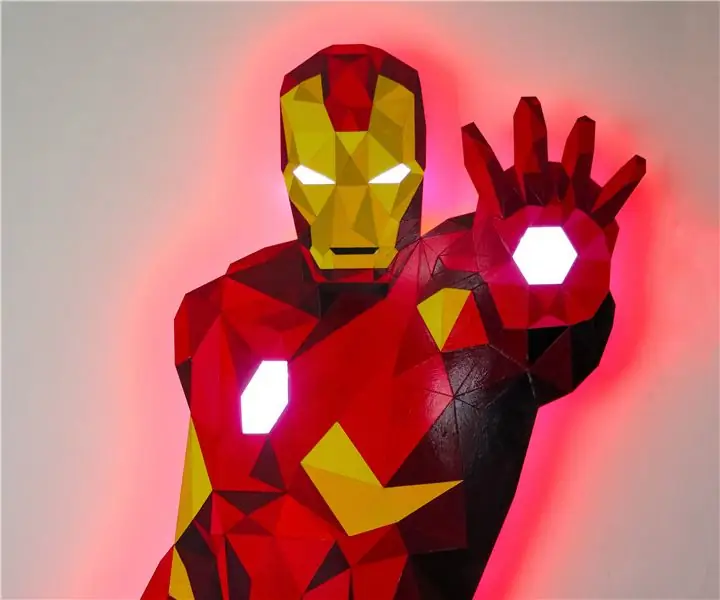 Iron Man Poli Rendah Dengan Strip LED Terkendali Wifi: 8 Langkah (dengan Gambar)