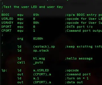 Z80-mbc2 Z80 Code Flash Колдонуучу LED: 3 кадам