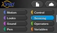 Sensorer drives av Blue Sensing -programmeringsblokkene