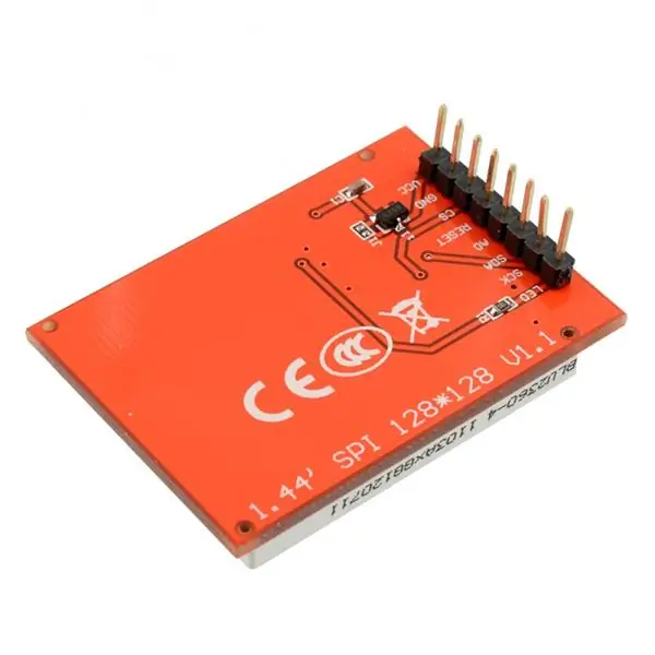 A TFT 1.44 bekötése az Arduino -hoz