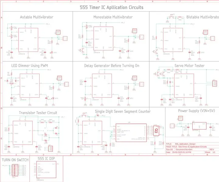 Placa de aplicação do 555 Timer IC: 11 etapas
